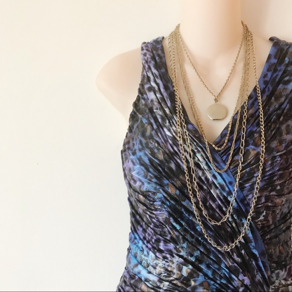 Cache Animal Print Ruched Wiggle Dress - Picture 2 of 7